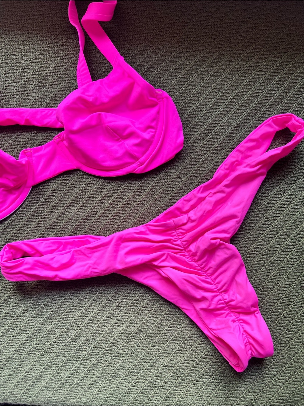 moana bikini Bright Hot Pink One-Piece Swim - Picture 4 of 6